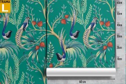 Wallpaper decoration exotic nature peacocks.