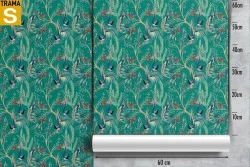 Wallpaper Design and Styles Flora and Fauna Animals Vintage Leaves
