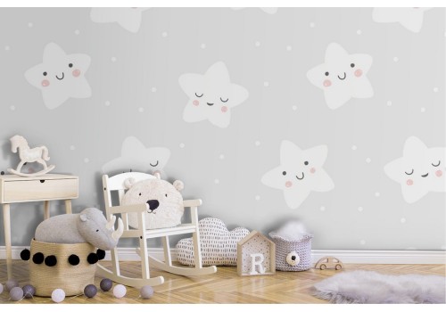 Children's wallpaper design stars.