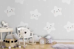 Children's wallpaper design stars.