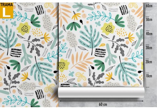 Tropical nature leaves pattern wallpaper. 2