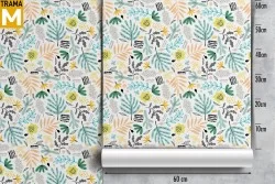 Carta da Parati Foglie Tropicale