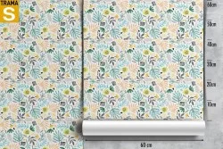 Wallpaper Design and Styles Flora and Fauna Tropical Leaves