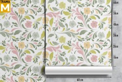 Carta da Parati Fiori Foglie Natura