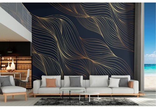 Abstract waves glamour wallpaper