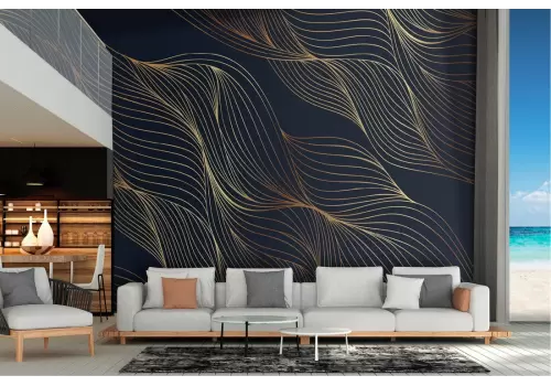 Carta da Parati onde astratte glamour