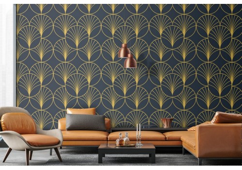 Vintage geometric wallpaper decoration.