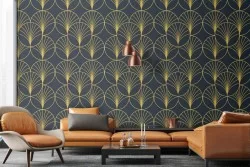 Vintage geometric wallpaper decoration.