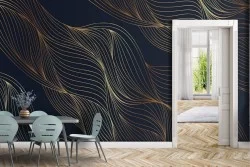 Abstract waves glamour wallpaper