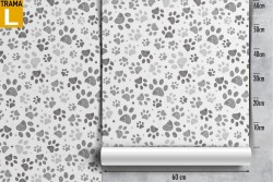 Dog paw prints pattern wallpaper.