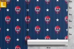 Children's wallpaper sports football pattern.