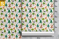 Carta da Parati Bambini Animali uccelli Decorazioni e Pattern