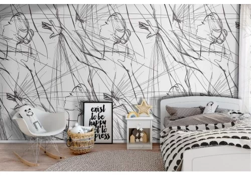 Carta da Parati ballerine pattern bambini.