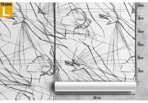 Wallpaper ballerina pattern for children. 2