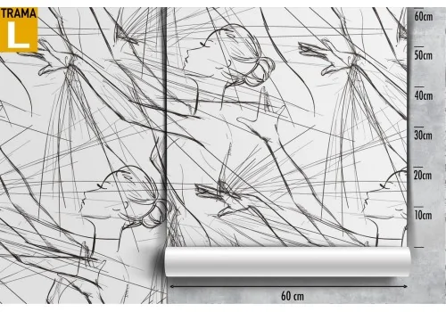 Wallpaper ballerina pattern for children. 2