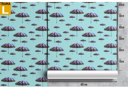 Wallpaper pattern extravagant umbrellas. 2