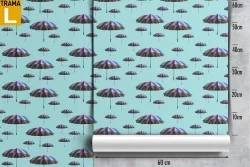 Wallpaper pattern extravagant umbrellas.
