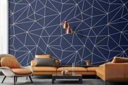 Carta da Parati decorazione geometrica linee.