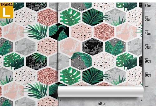 Carta da Parati pattern geometrico natura stravagante. 2