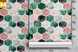 Geometric Leaves Nature Wallpaper