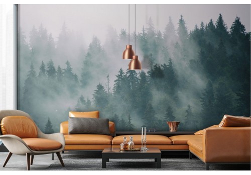 Wallpaper landscape forest fog 2