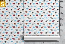 Kids Wallpaper Decorations and Patterns Rockets Airplanes Hot Air Balloons