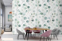 Wallpaper stylized nature leaves pattern.