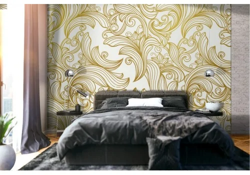 Vintage gold wallpaper decoration friezes.