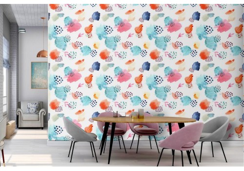 Vintage pattern wallpaper with abstract colors.