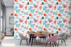 Vintage pattern wallpaper with abstract colors.