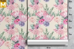Carta da Parati Fiori Natura Vintage