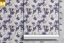 Carta da Parati animali Geometrica Luxury Natura Tropicale