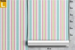 Carta da Parati pattern righe classiche bambini.