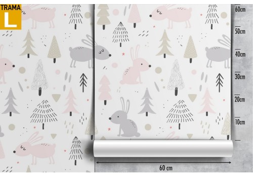 Children's wallpaper forest decoration. 2