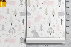 Carta da Parati bambini decorazione bosco.