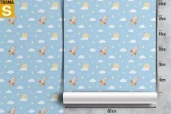Carta da Parati Bambini Decorazioni e Pattern Razzi aerei mongolfiere