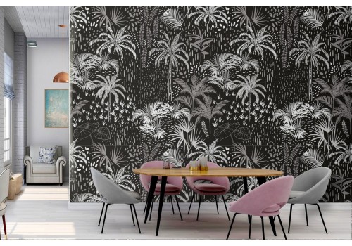 Abstract tropical forest wallpaper.