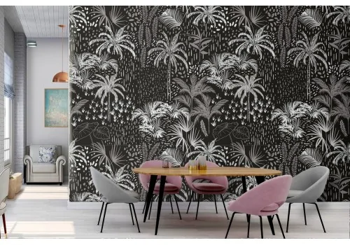 Abstract tropical forest wallpaper.