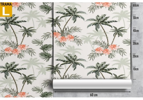 Tropical palm pattern wallpaper. 2