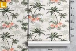 Tropical palm pattern wallpaper.