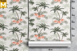 Carta da Parati Alberi Foglie Tropicale