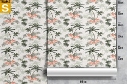 Wallpaper Design and Styles Flora and Fauna Tropical Trees Leaves