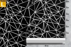 Wallpaper with stylized geometric lines pattern.