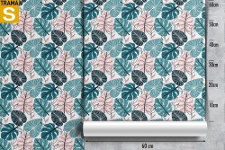 Wallpaper Design and Styles Flora and Fauna Tropical Leaves