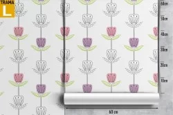 Wallpaper pattern nature stylized flowers.