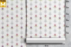 Stylized Nature Flowers Wallpaper