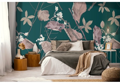 Wallpaper pattern autumn leaves nature.