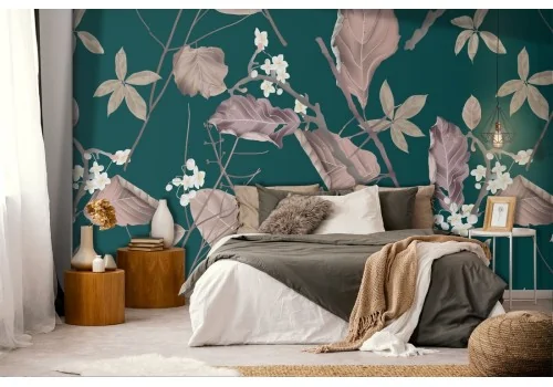 Wallpaper pattern autumn leaves nature.