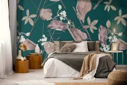 Wallpaper pattern autumn leaves nature.