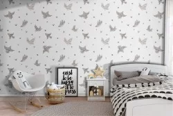 Children's wallpaper decoration birds.